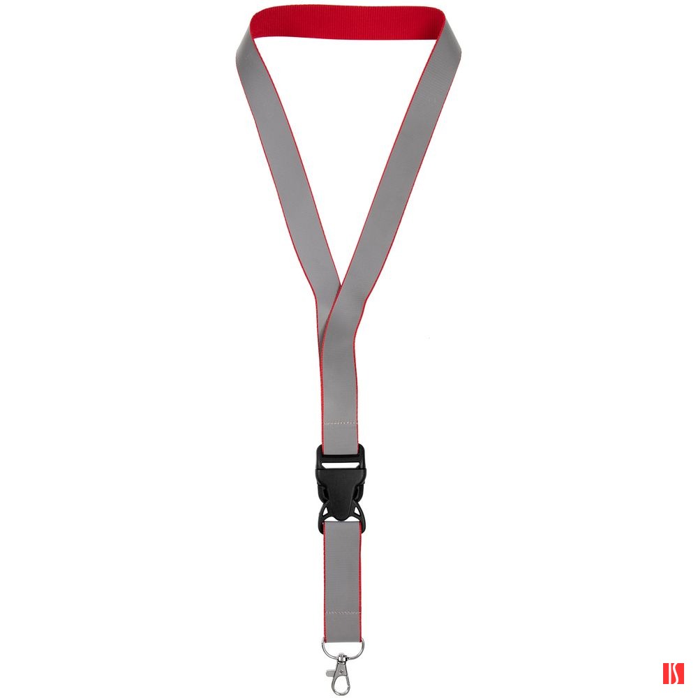 Лента светоотражающая Interlevel, красная с серым