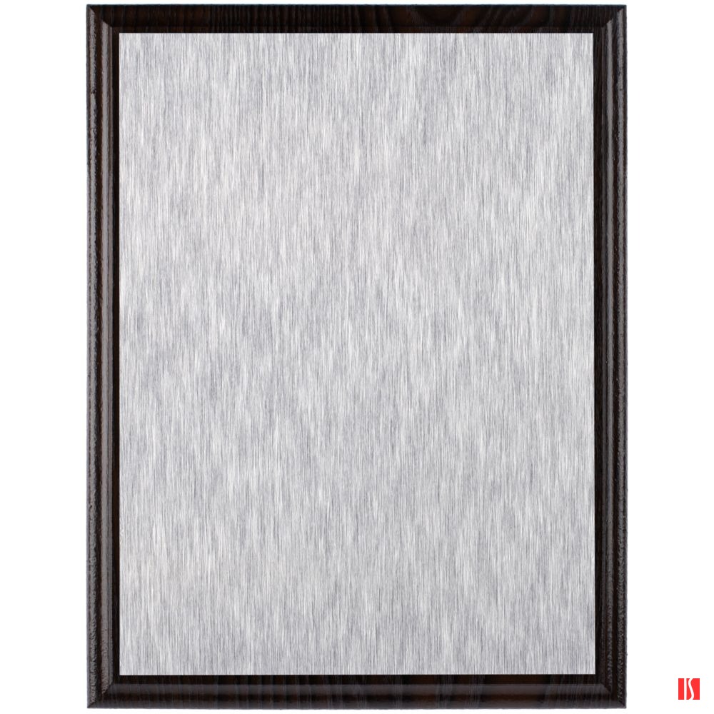 Плакетка Plaque, большая, венге с серебристой пластиной