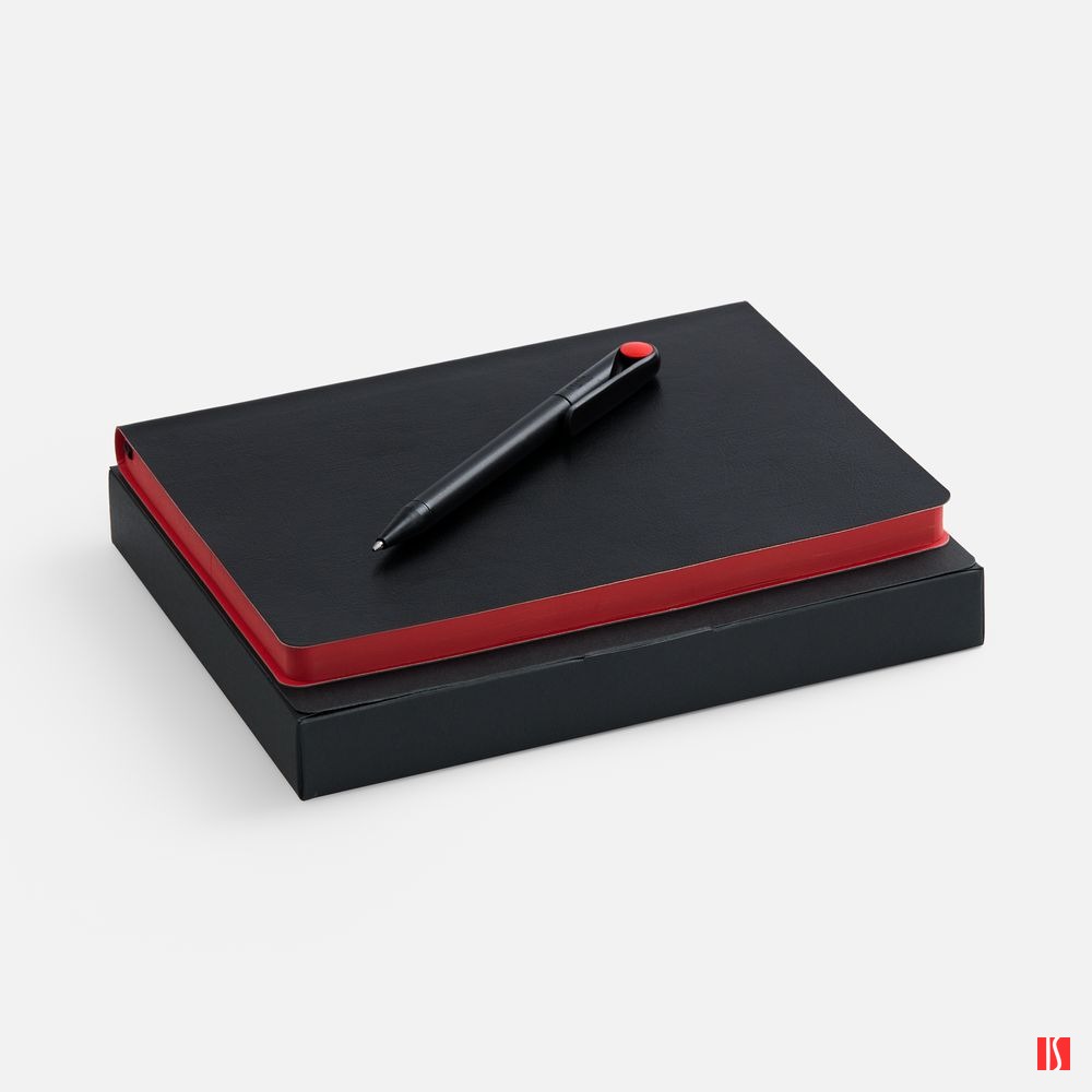 Набор Doppio, черный с красным