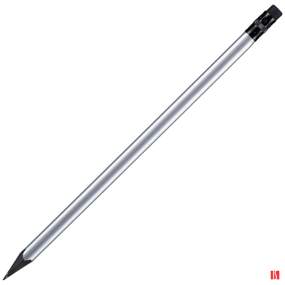 Карандаш простой Triangle Black с ластиком, серебристый