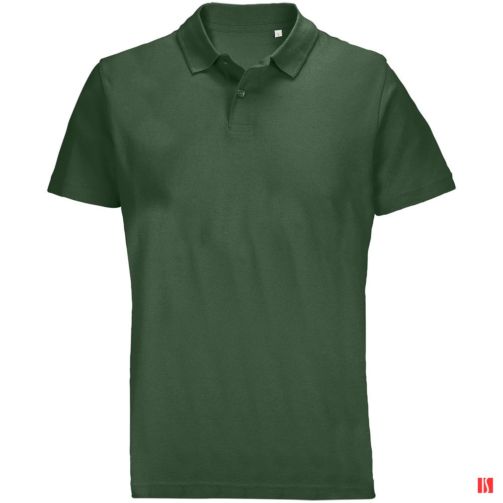 Купить Рубашка поло унисекс Pulse, темно-зеленая Рубашка поло унисекс Pulse, темно-зеленая