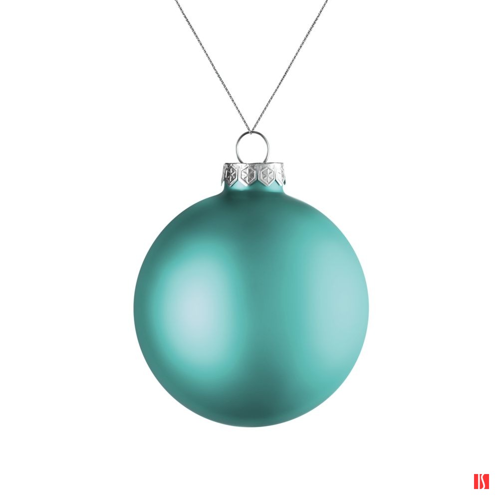 Елочный шар Finery Matt, 8 см, матовый бирюзовый