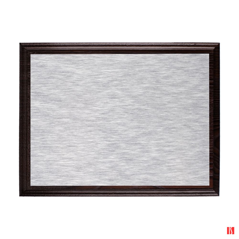 Плакетка Plaque, малая, венге с серебристой пластиной