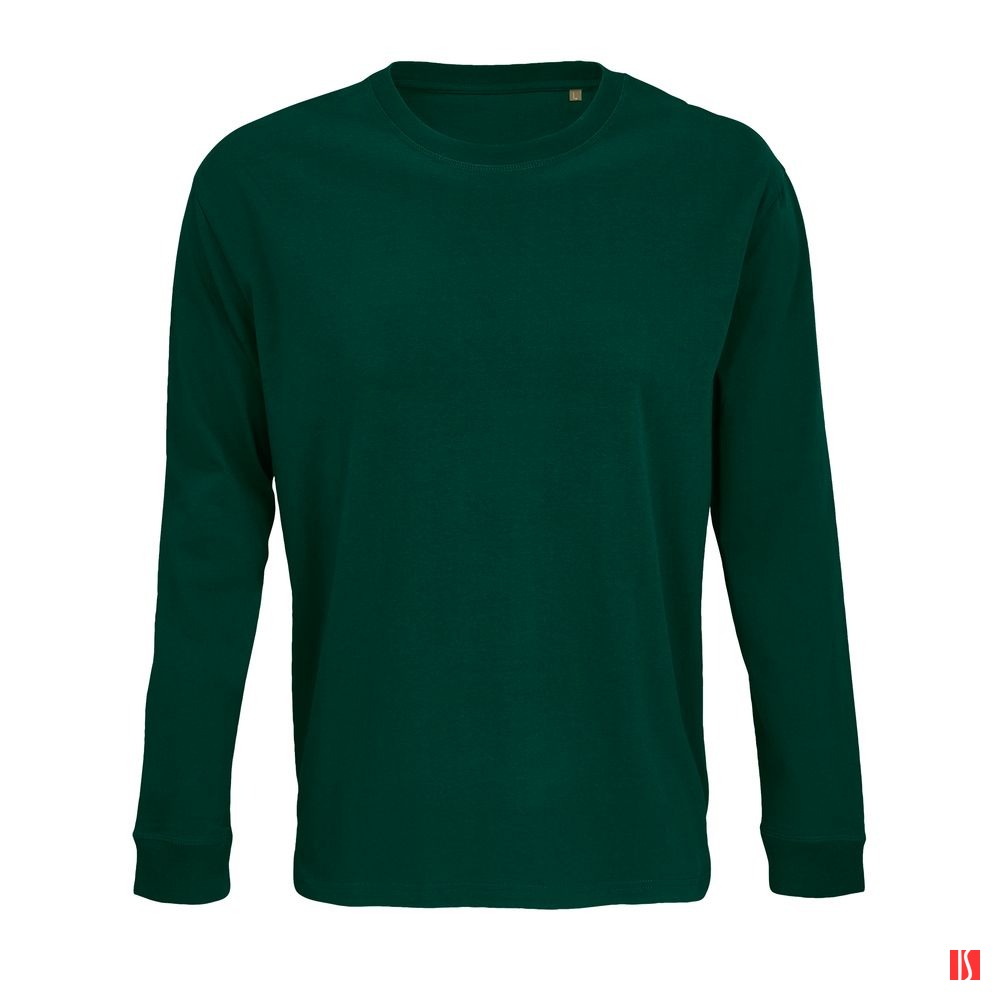 Купить Футболка унисекс с длинным рукавом Pioneer LSL, темно-зеленая Футболка унисекс с длинным рукавом Pioneer LSL, темно-зеленая