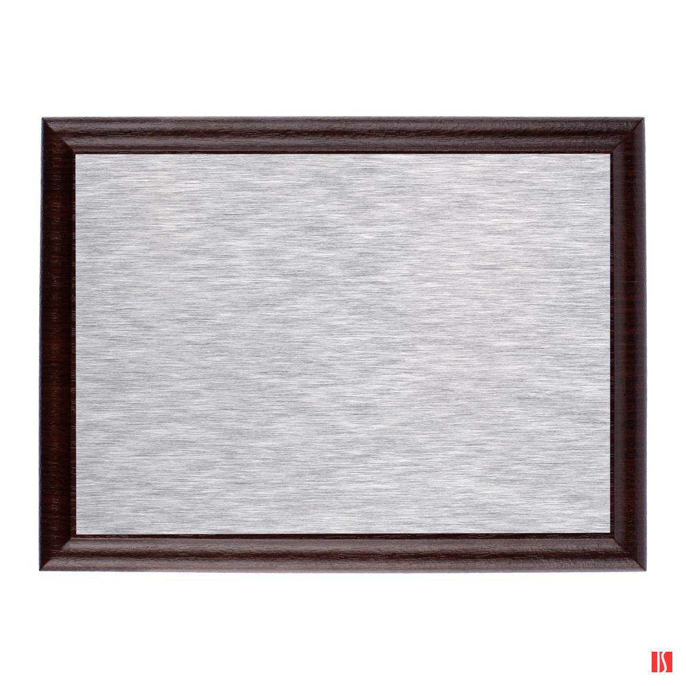 Плакетка Plaque, малая, вишня с серебристой пластиной