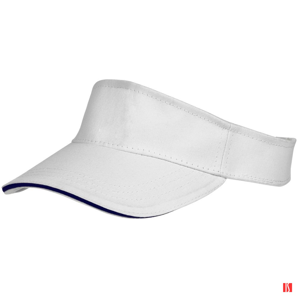 Козырек Active, белый с темно-синим кантом