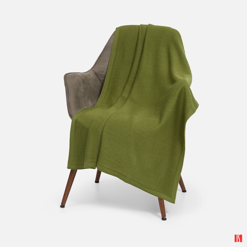 Плед Ornato, зеленый (лавровый)