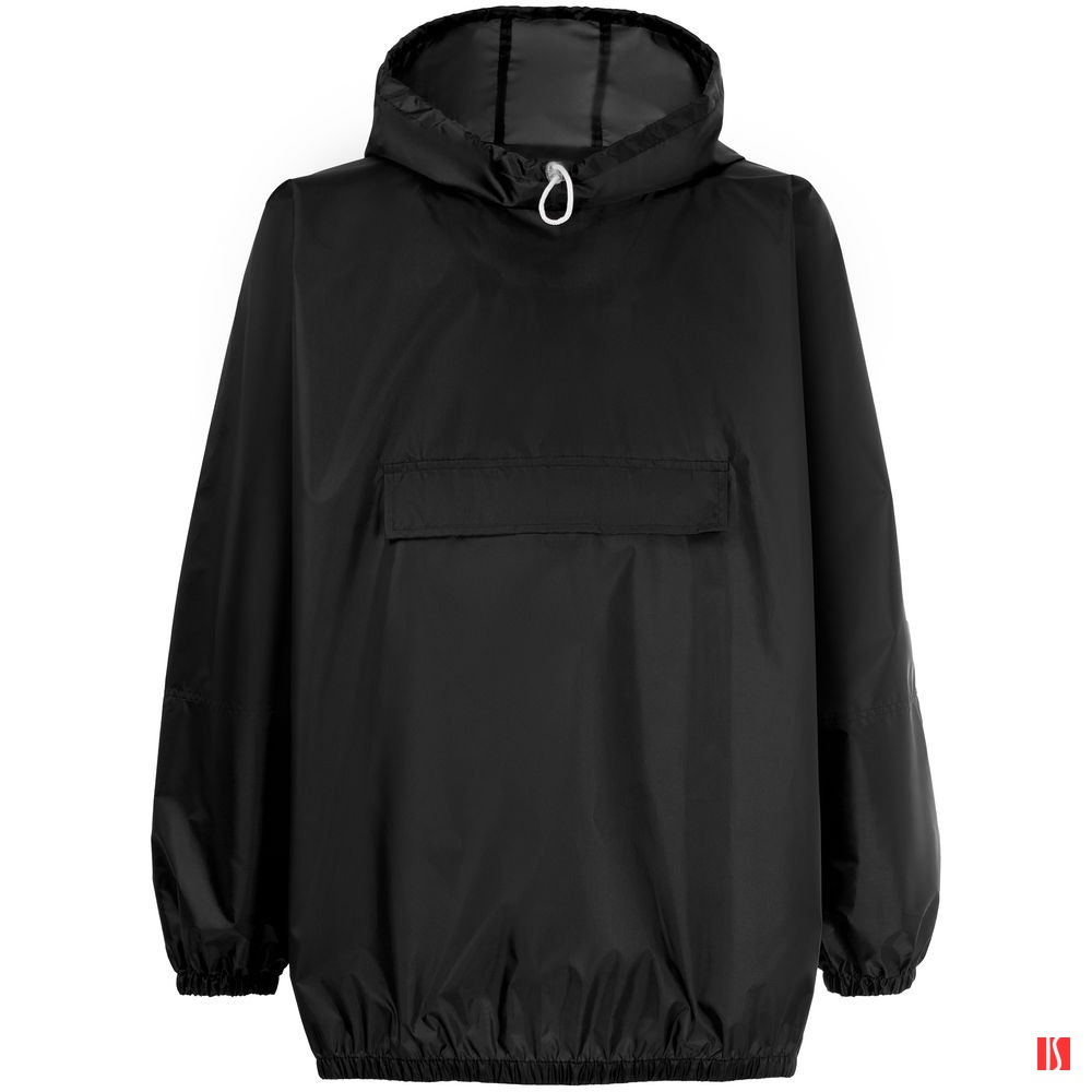 Дождевик-анорак Alatau, укороченный, черный, единый размер