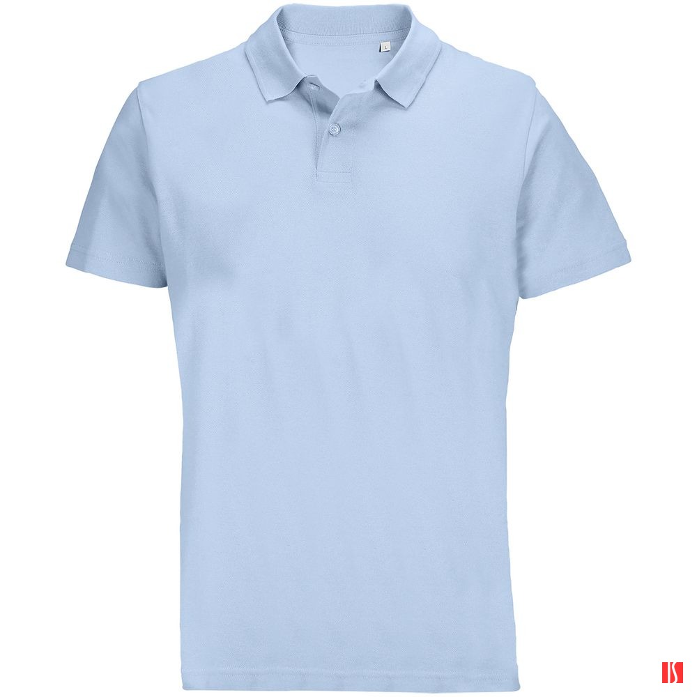 Купить Рубашка поло унисекс Pulse, голубая Рубашка поло унисекс Pulse, голубая