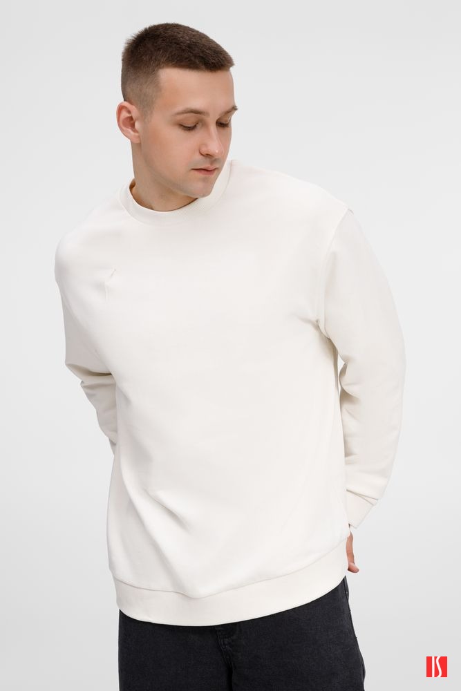 Купить Свитшот унисекс Sinkopa, молочно-белый Свитшот унисекс Sinkopa, молочно-белый