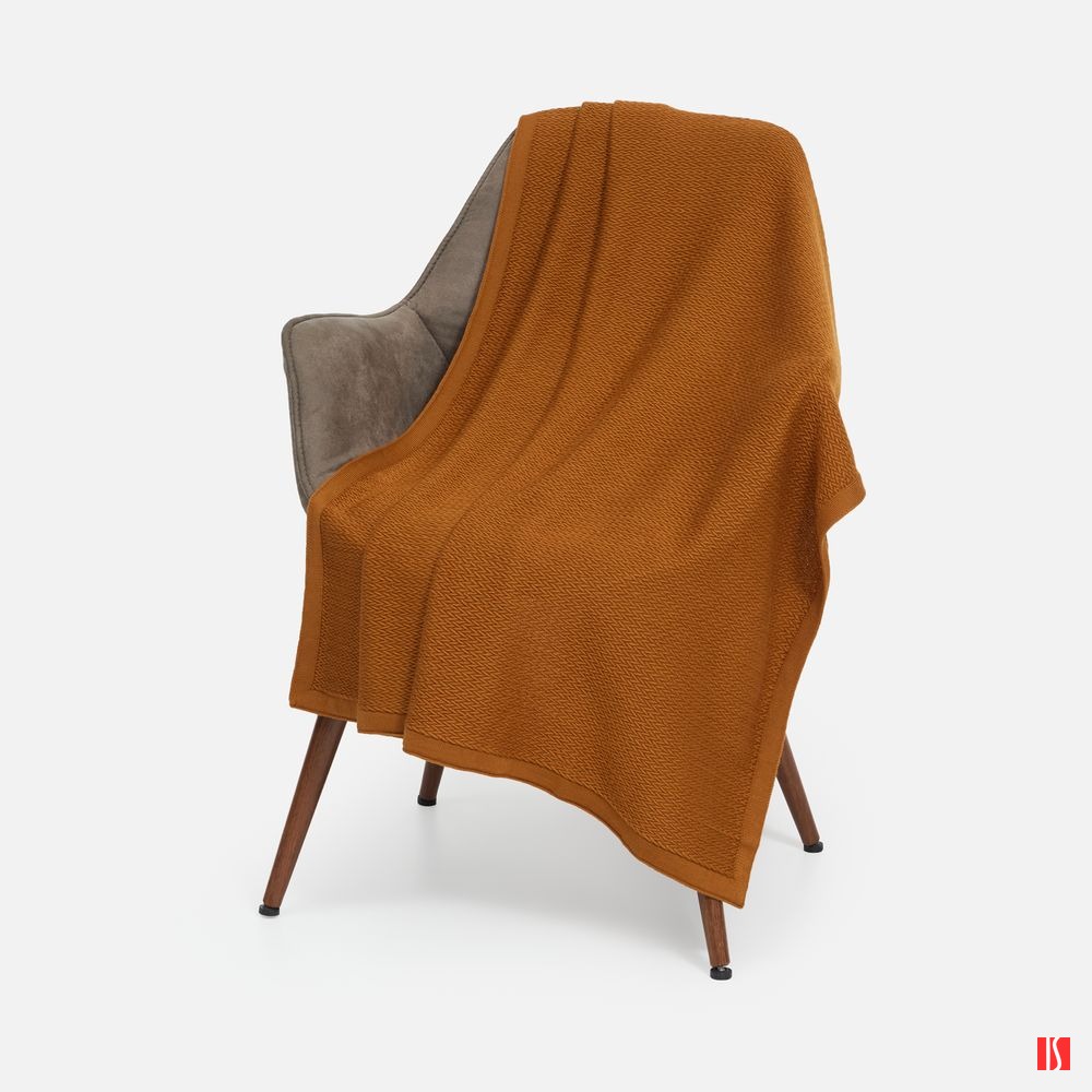 Плед Ornato, оранжевый (светлое золото)