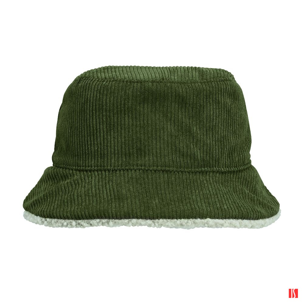 Панама Bucket двусторонняя утепленная, хаки с бежевым