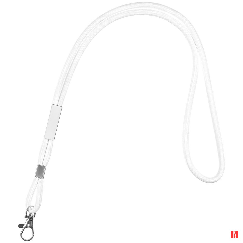 Купить Шнурок для бейджа Tube Metal, белый Шнурок для бейджа Tube Metal, белый