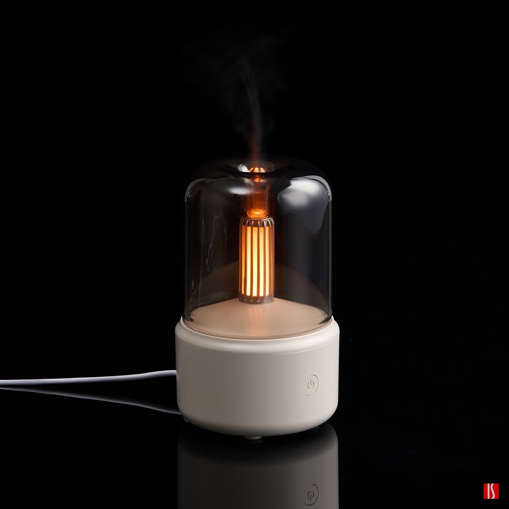 Увлажнитель-ароматизатор с подсветкой mistFlicker, молочно-белый