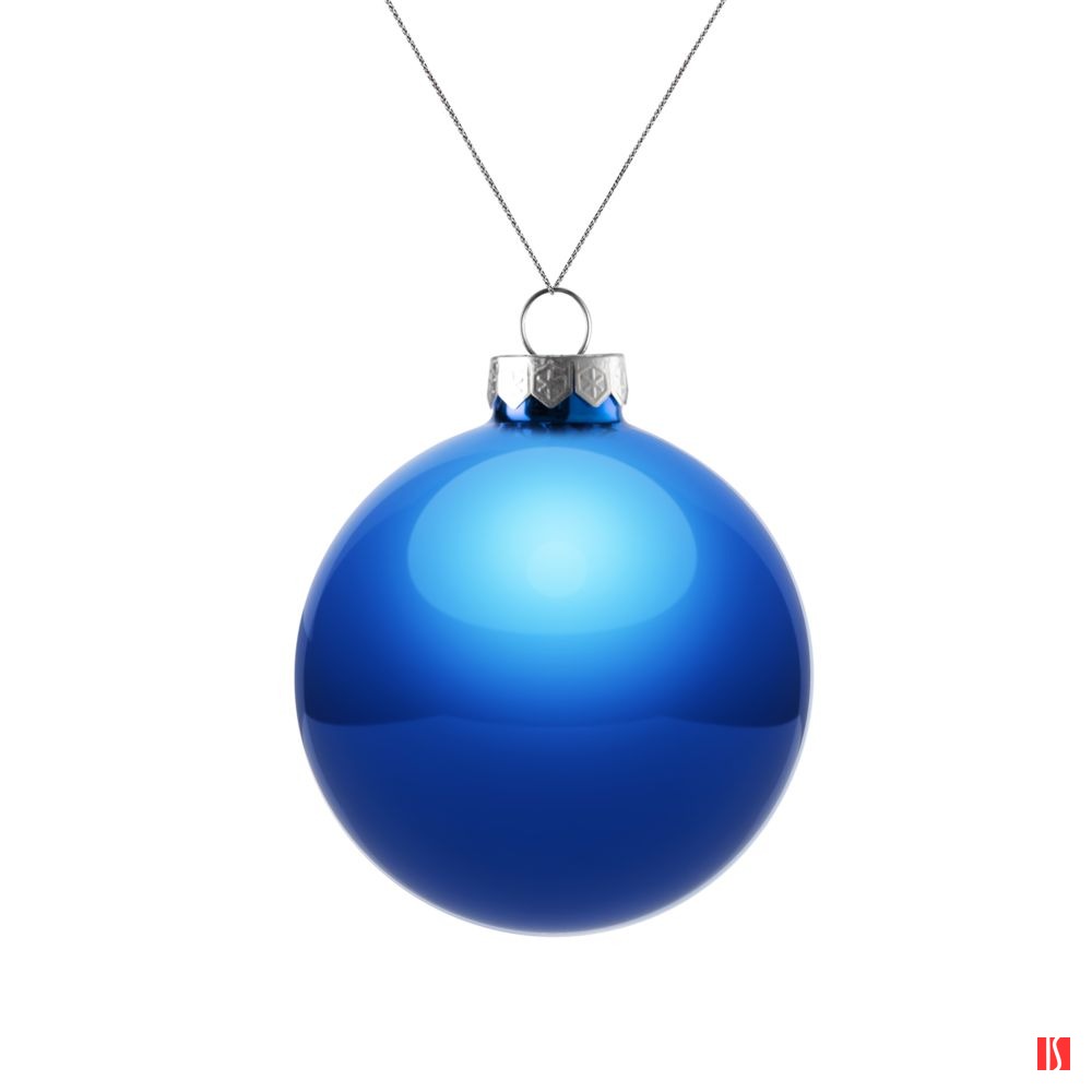 Елочный шар Finery Gloss, 8 см, глянцевый синий