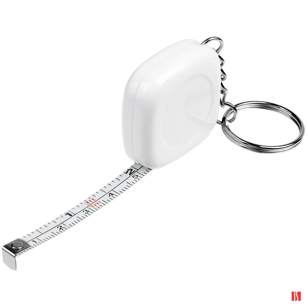 Брелок с рулеткой Metric, белый