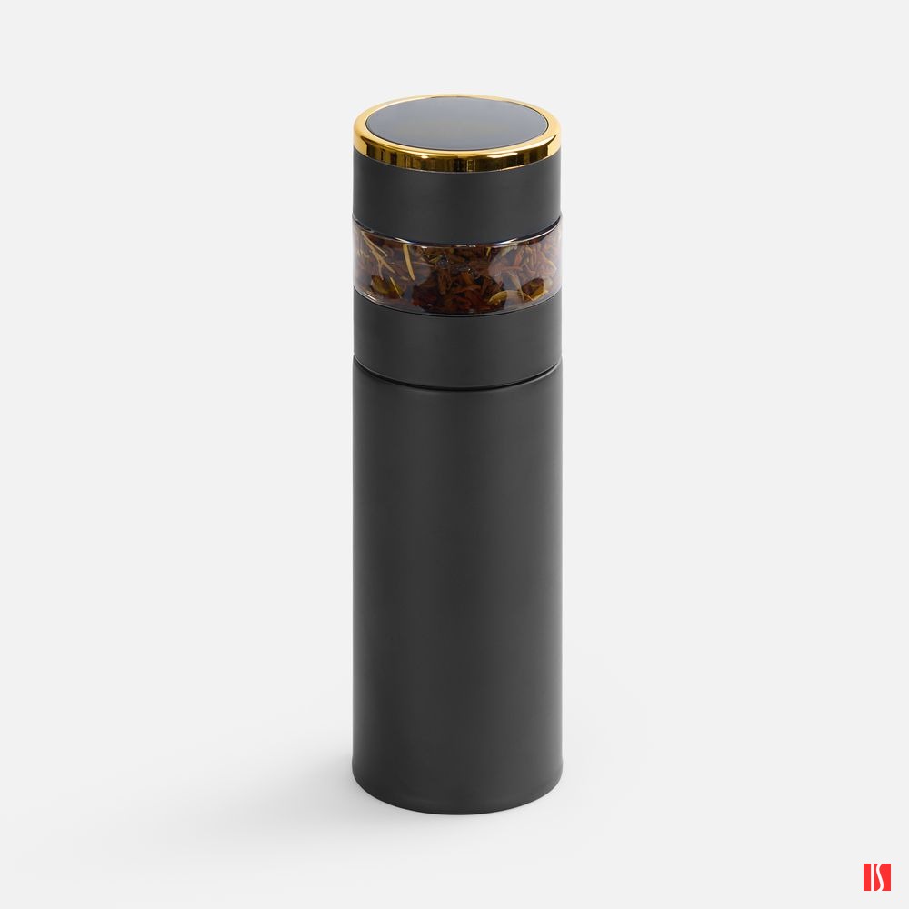 Смарт-бутылка с инфьюзером Thermory, черная