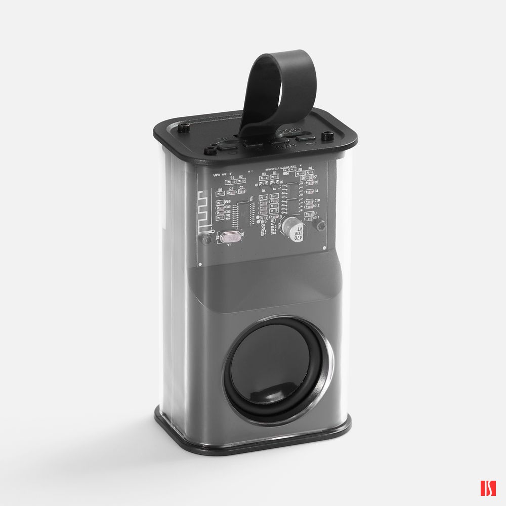 Bluetooth-колонка с подсветкой Groove, серая