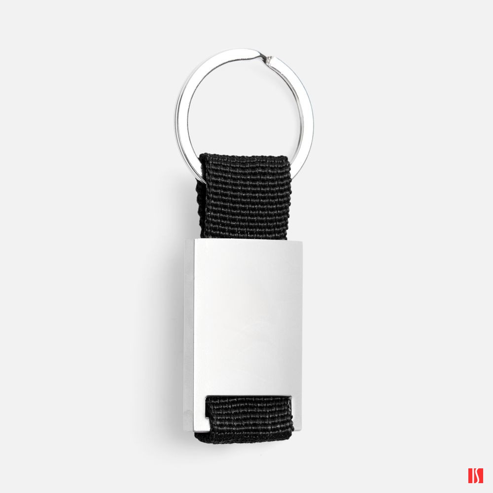 Купить Брелок Inlet с тканевой вставкой, черный Брелок Inlet с тканевой вставкой, черный