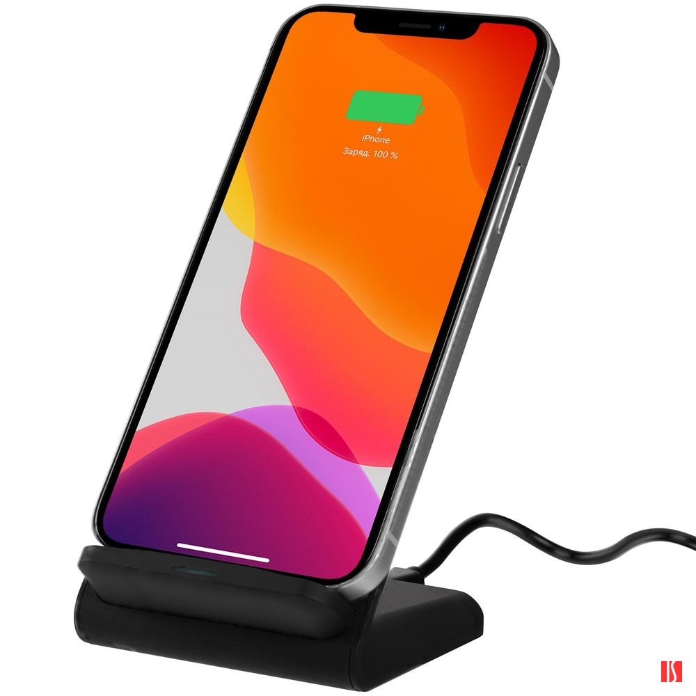 Беспроводное зарядное устройство с быстрой зарядкой Overtop, черное