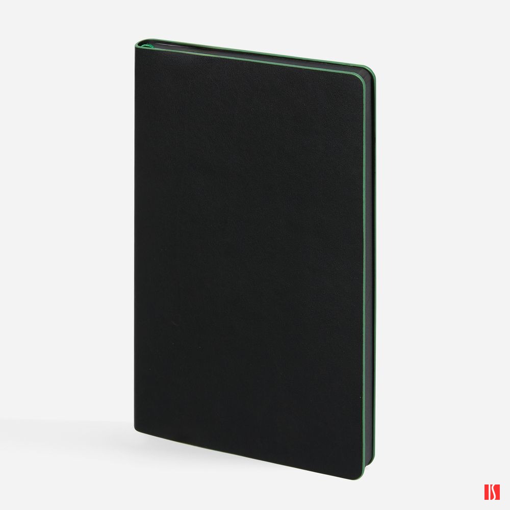 Ежедневник Trait, недатированный, черный с зеленым