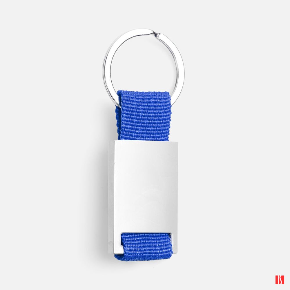 Купить Брелок Inlet с тканевой вставкой, синий Брелок Inlet с тканевой вставкой, синий