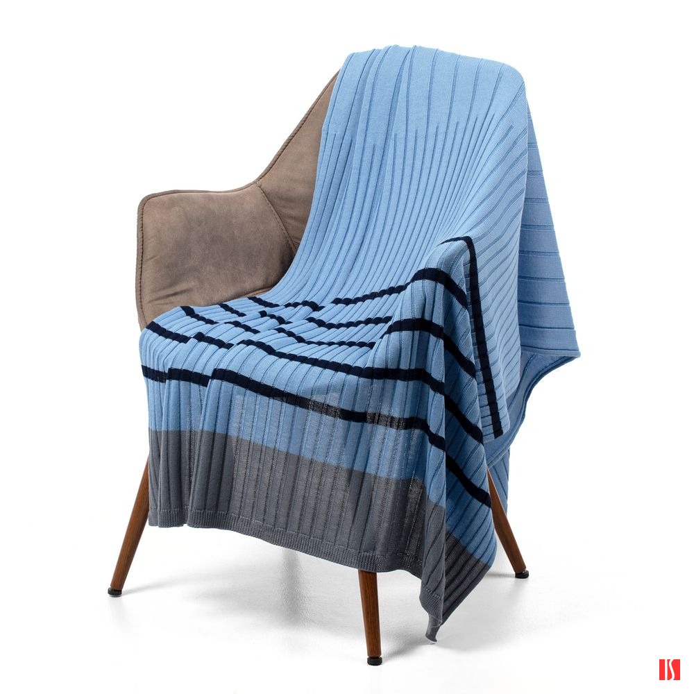 Плед Friolenta, синий с голубым