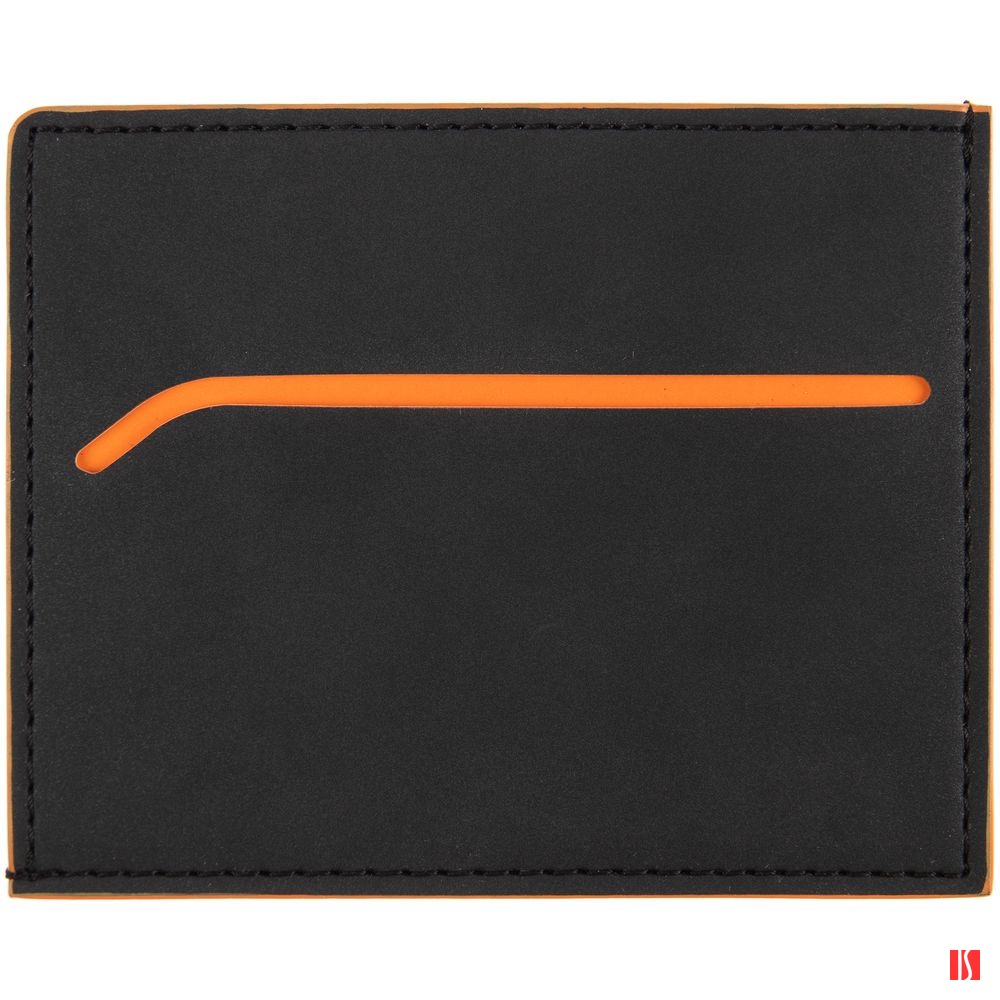 Картхолдер Multimo, черный с оранжевым