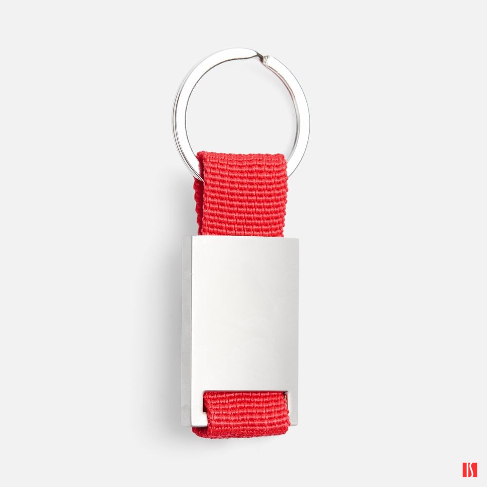 Купить Брелок Inlet с тканевой вставкой, красный Брелок Inlet с тканевой вставкой, красный