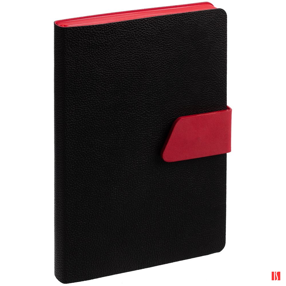 Ежедневник Boom, недатированный, черный с красным