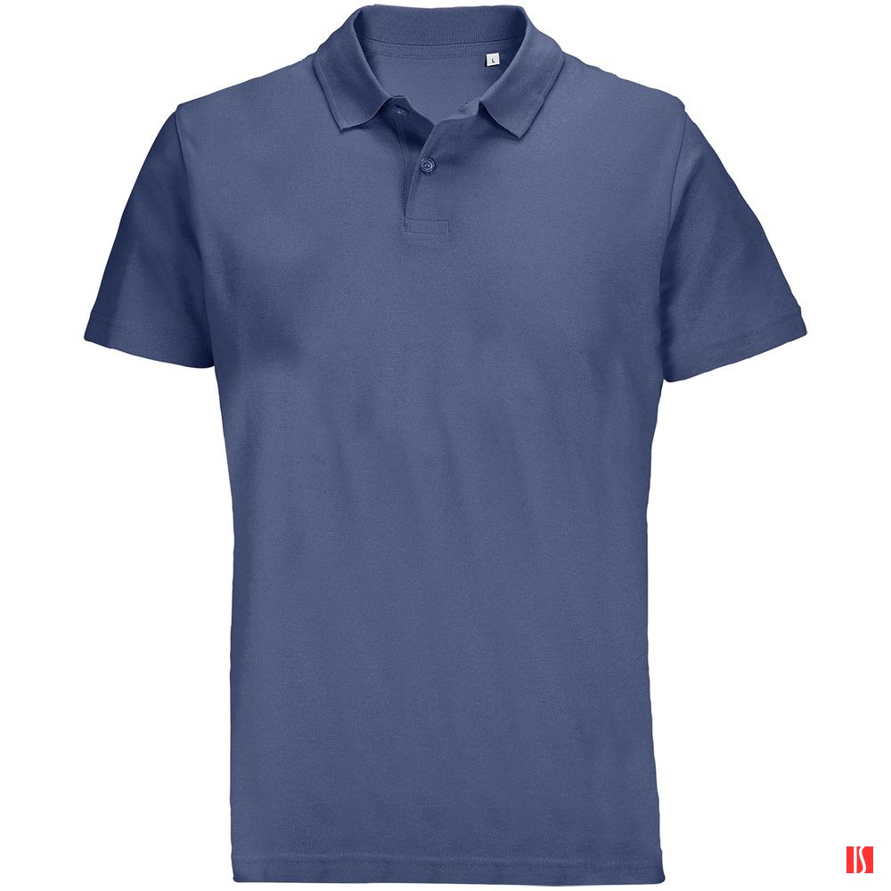 Купить Рубашка поло унисекс Pulse, синяя (джинс) Рубашка поло унисекс Pulse, синяя (джинс)