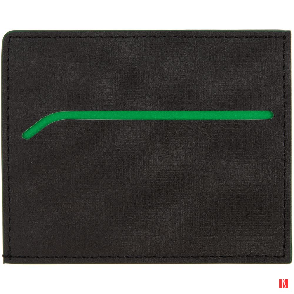 Картхолдер Multimo, черный с зеленым