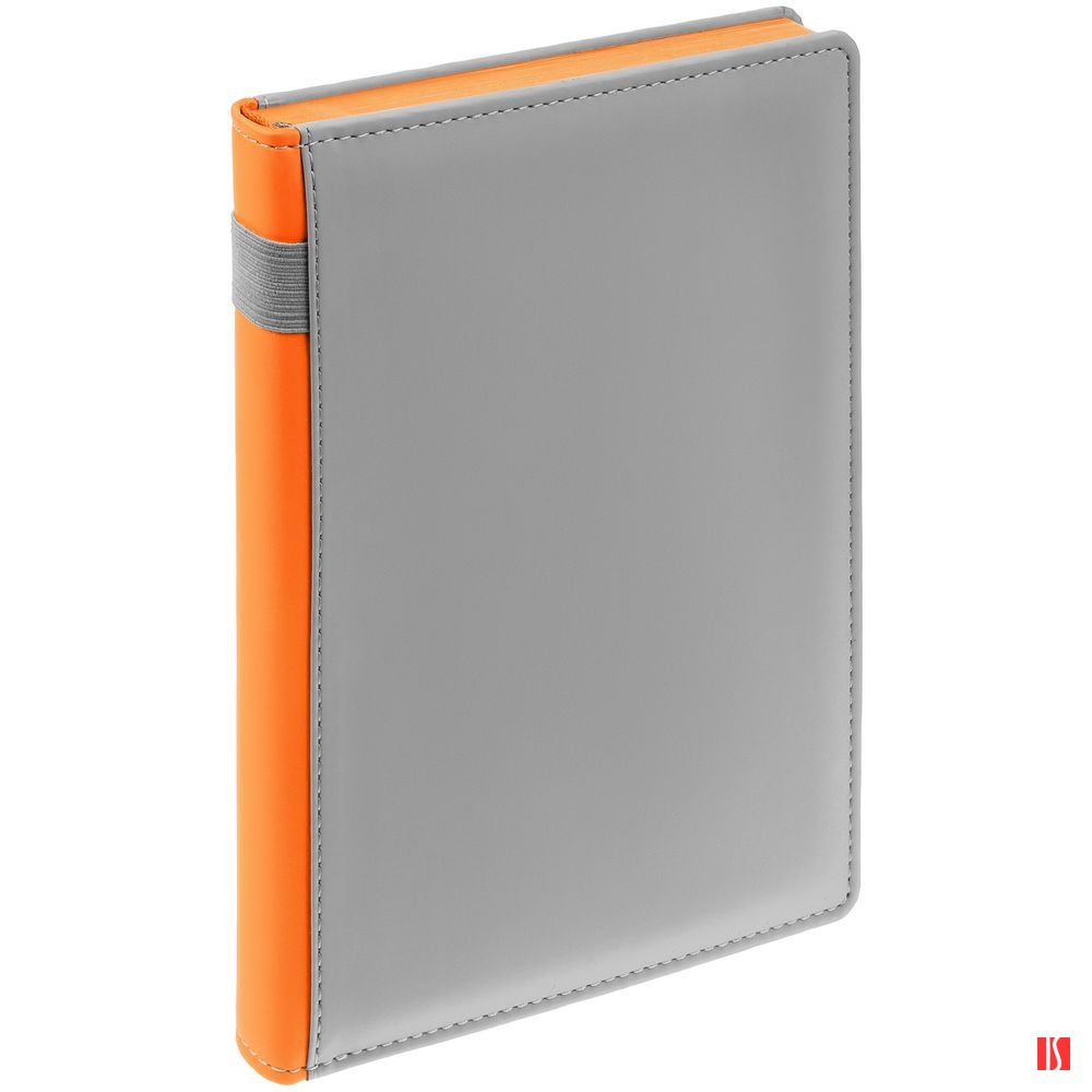 Ежедневник Spain Shall на заказ, недатированный, серый с оранжевым