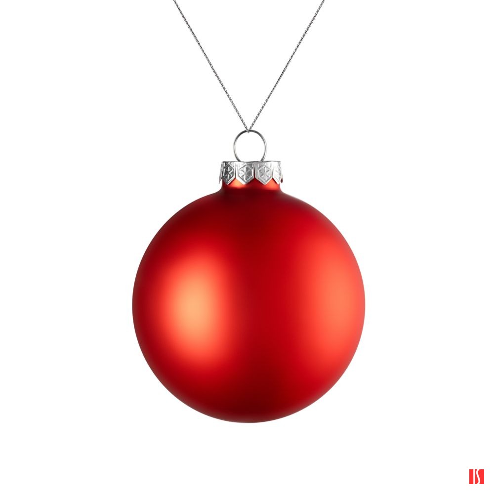 Елочный шар Finery Matt, 8 см, матовый красный