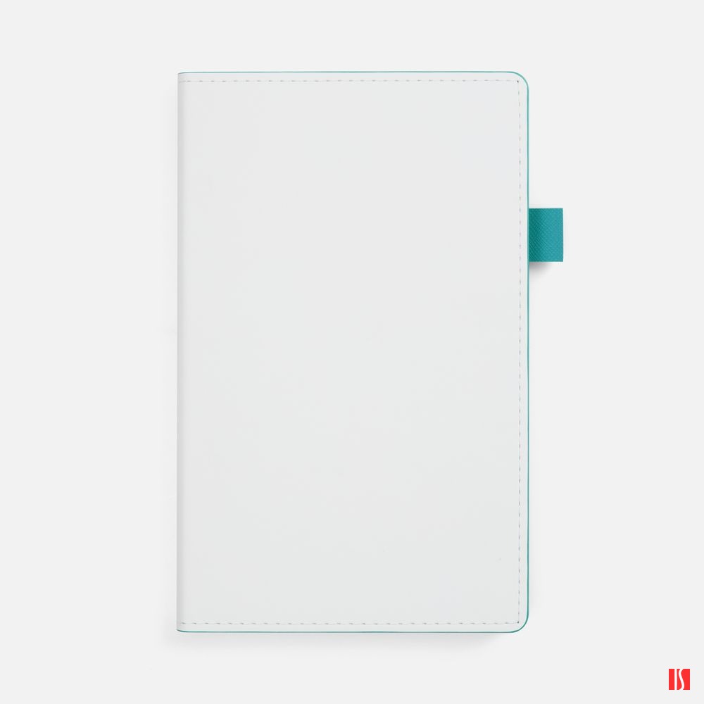Купить Ежедневник White Shall, недатированный, бело-бирюзовый Ежедневник White Shall, недатированный, бело-бирюзовый
