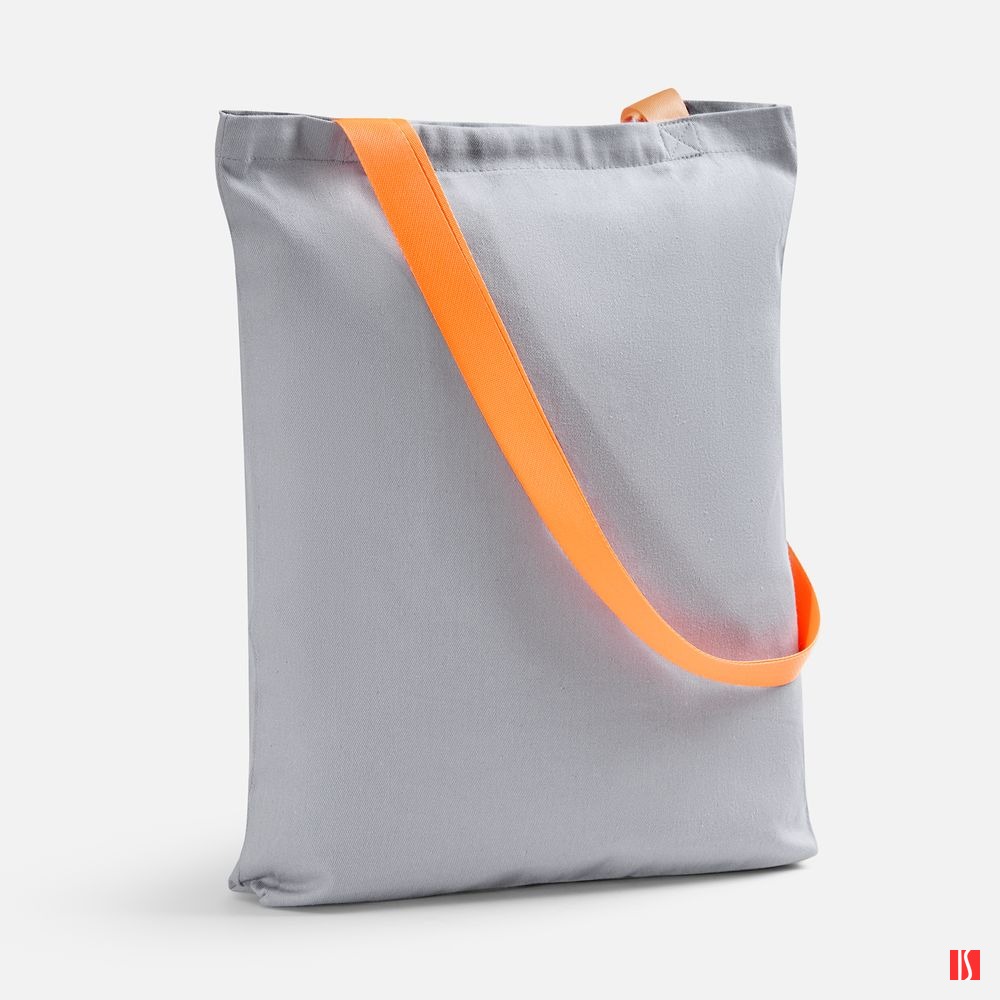 Шопер B4, серый с оранжевыми ручками