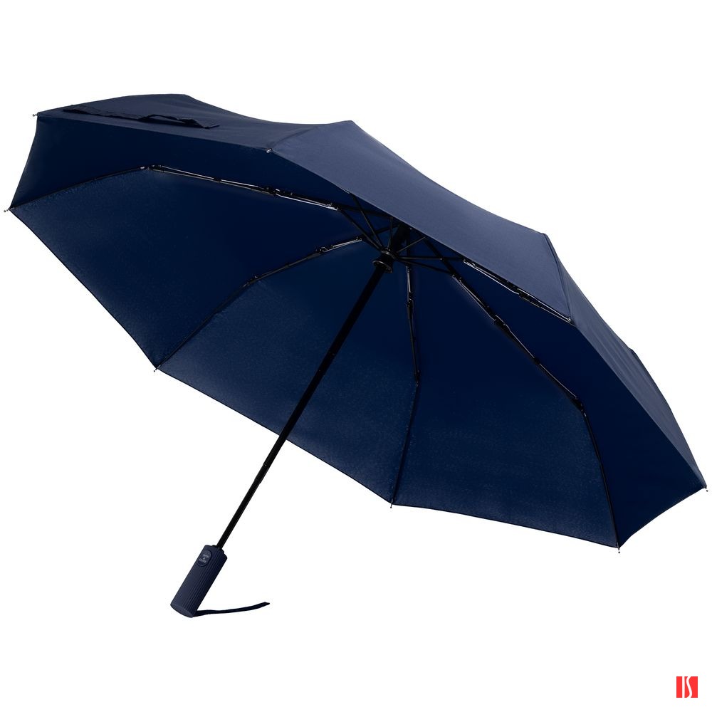 Зонт складной Ribbo, темно-синий