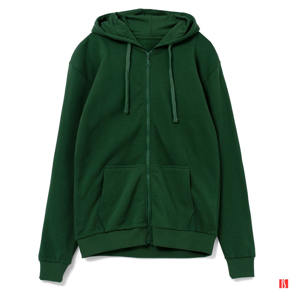 Толстовка на молнии с капюшоном Siverga Heavy 2.0, темно-зеленая