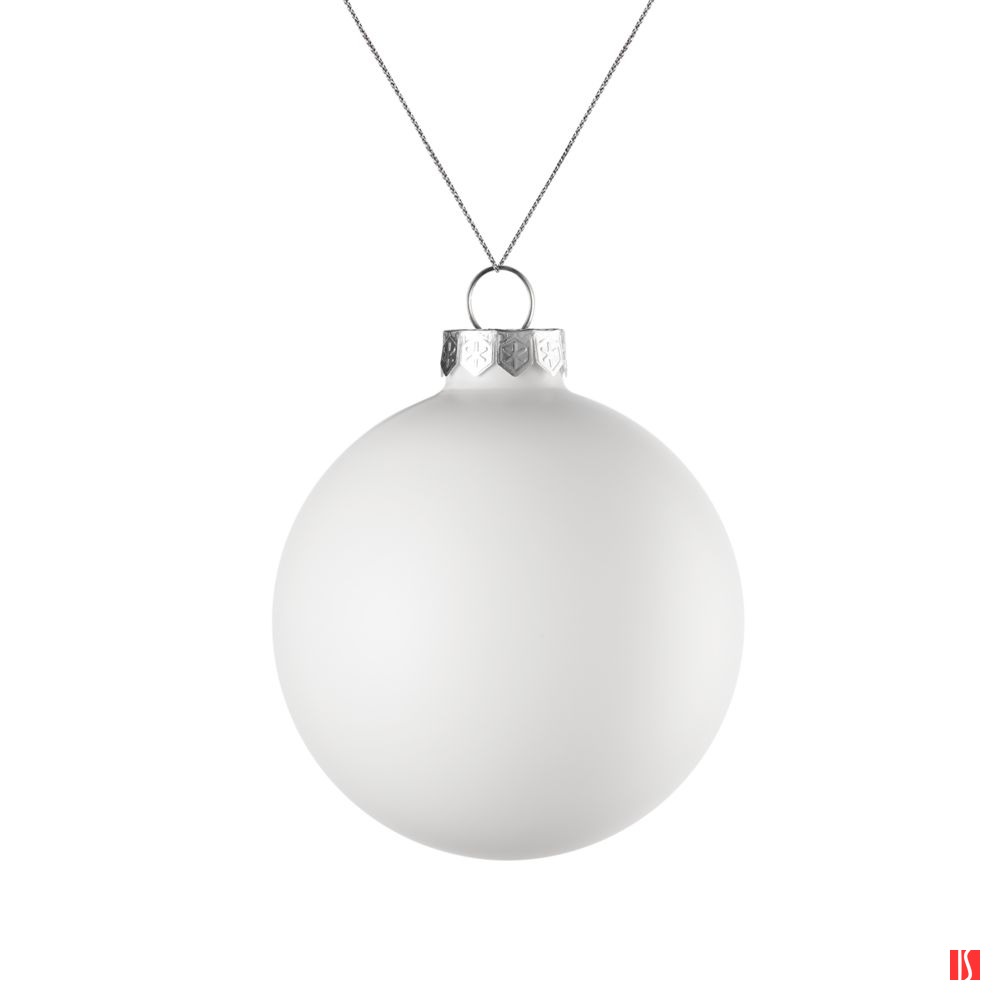 Елочный шар Finery Matt, 8 см, матовый белый