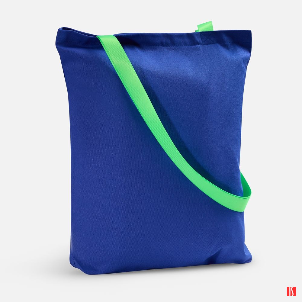 Купить Шопер B4, синий с зелеными ручками Шопер B4, синий с зелеными ручками