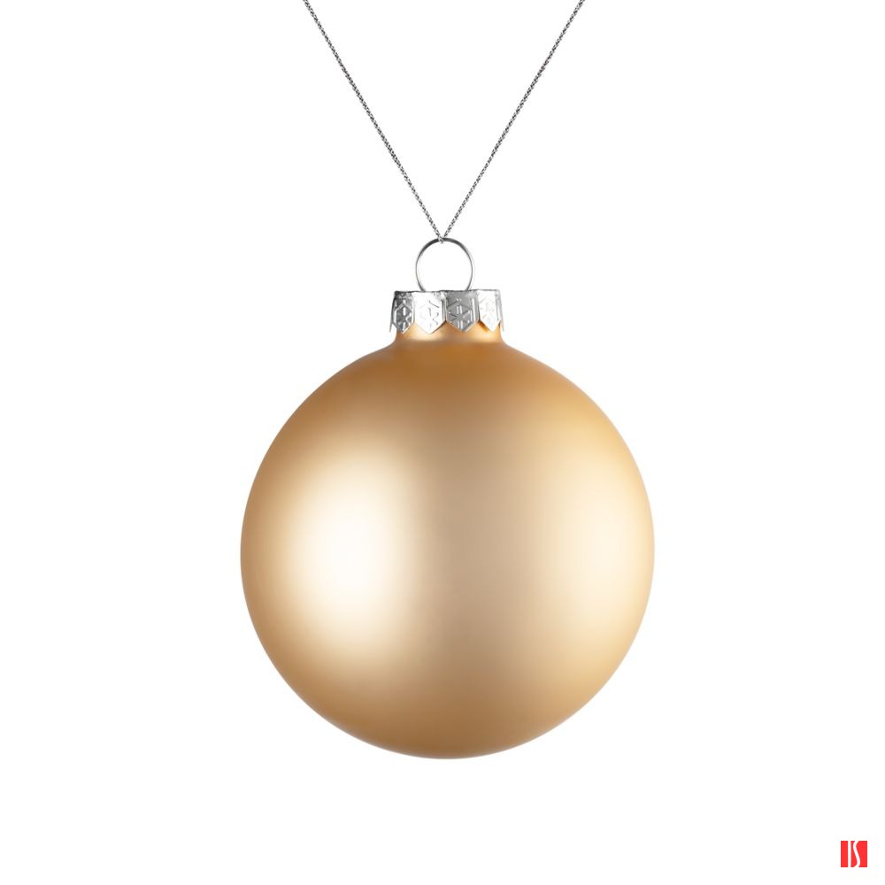 Елочный шар Finery Matt, 8 см, матовый золотистый