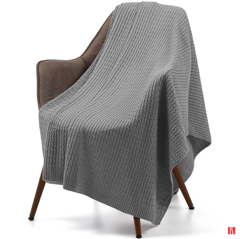 Плед Slumberland, серебристо-серый меланж