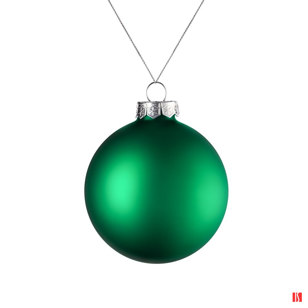 Елочный шар Finery Matt, 8 см, матовый зеленый