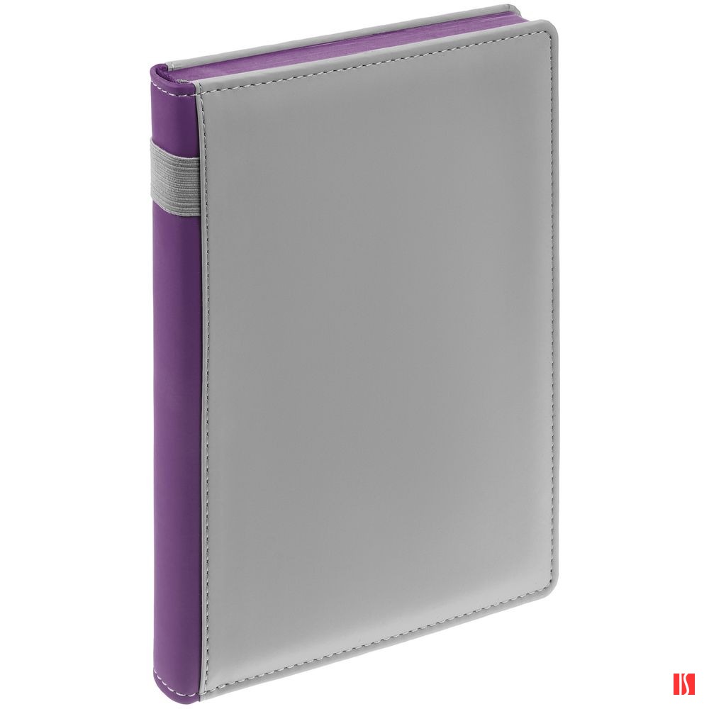 Ежедневник Spain Shall на заказ, недатированный, серый с фиолетовым