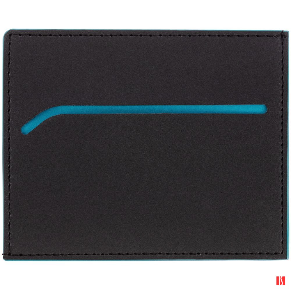 Картхолдер Multimo, черный с бирюзовым