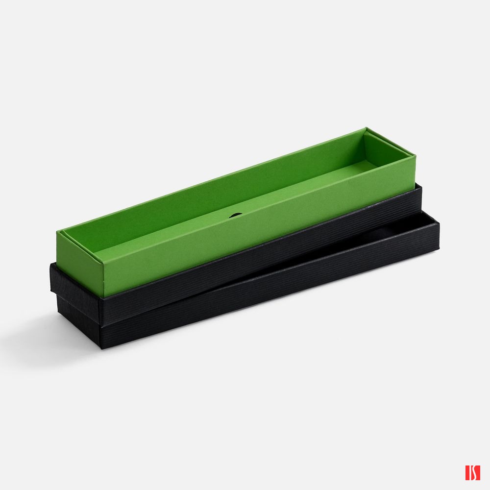 Купить Футляр Nastro для 1 ручки, черный с зеленым Футляр Nastro для 1 ручки, черный с зеленым