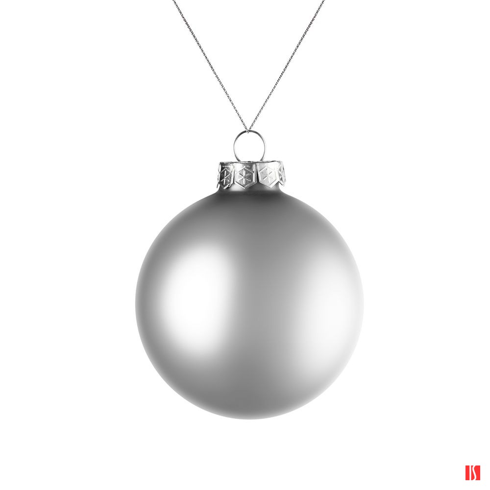 Елочный шар Finery Matt, 8 см, матовый серебристый