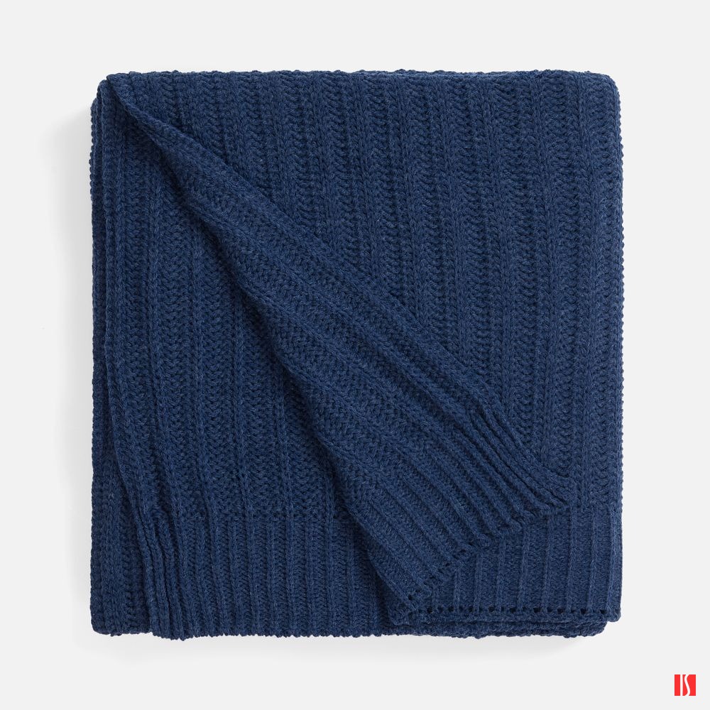 Плед Termoment, синий меланж