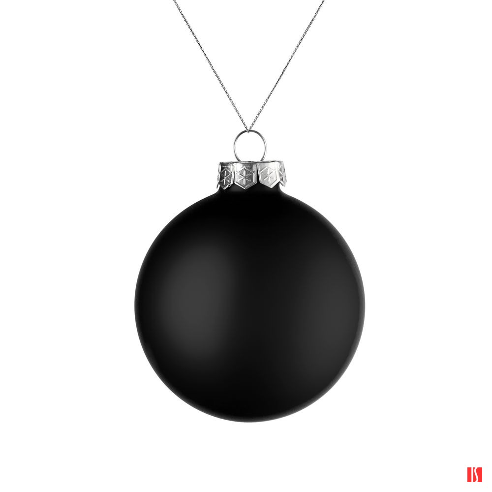 Елочный шар Finery Matt, 8 см, матовый черный