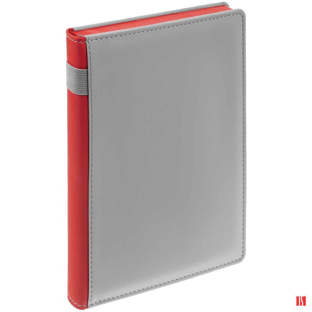 Ежедневник Spain Shall на заказ, недатированный, серый с красным